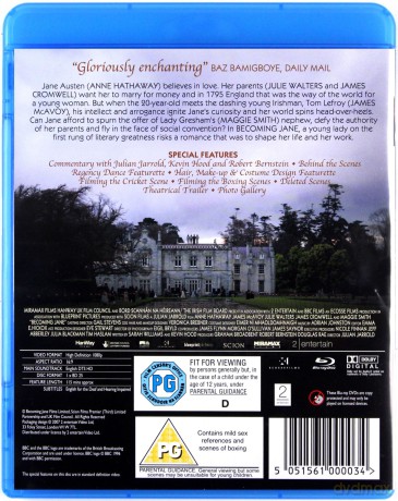 Becoming Jane (Zakochana Jane) [Blu-Ray]