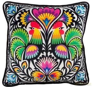 Poszewka - łowicka dwa koguty 45 cm