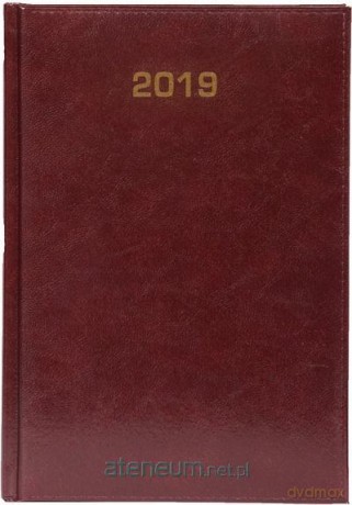 Kalendarz książkowy A5 dzienny 2019 Baladek bordo [KALENDARZ]