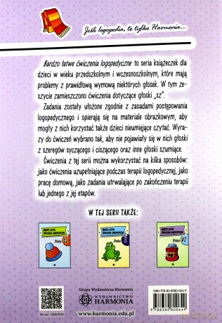 Bardzo łatwe ćwiczenia logopedyczne - głoska SZ [KSIĄŻKA]