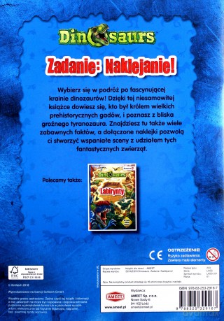 Dinosaurs. Zadanie: Naklejanie! [KSIĄŻKA]