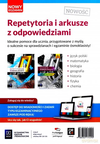 Język polski Szkoła podstawowa 8 Gramatyka i stylistyka ćwiczenie [KSIĄŻKA]