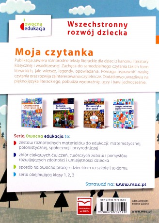 Owocna edukacja Szkoła podstawowa 2 Moja czytanka [KSIĄŻKA]