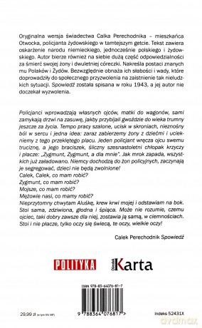 Spowiedź.Jedno z najważniejszych świadectw Zagłady - Calek Perechodnik [KSIĄŻKA]