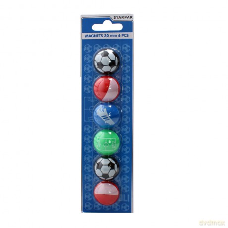 Magnes football śr. 30 mm 6 el.
