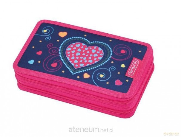 Piórnik 23 części podwójny Blue Hearts