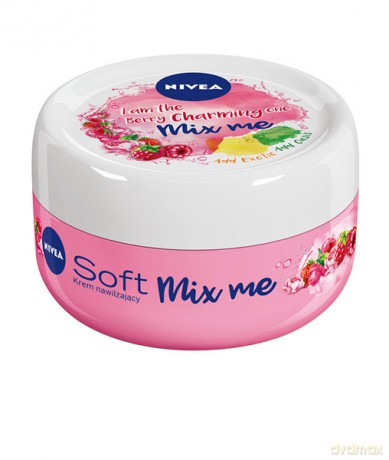 Nivea Soft Mix Me Krem nawilżający do twarzy i ciała I Am the Berry Charming One 100 ml