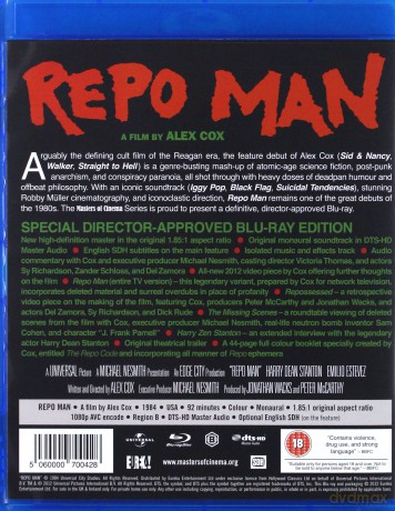 Repo Man (Masters of Cinema) [Blu-Ray]