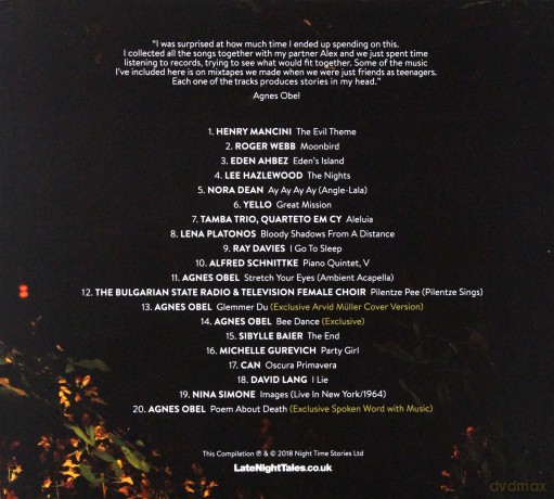 Agnes Obel: Late Night Tales: Agnes Obel [CD]