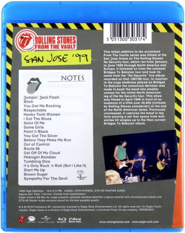 The Rolling Stones: From The Vault: No Security - San Jose 1999 [Blu-Ray]