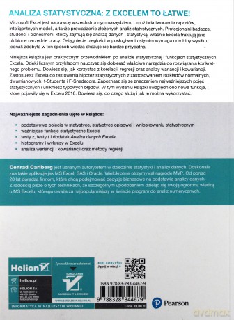 Analiza statystyczna Microsoft Excel 2016 PL [KSIĄŻKA]