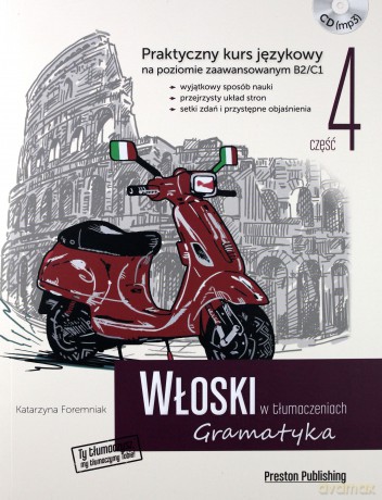 Gramatyka 4 poziom B2-C1 włoski w tłumaczeniach [KSIĄŻKA]