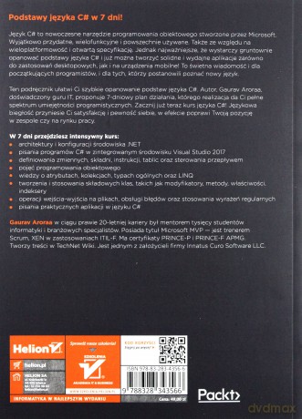 Język C# w 7 dni. Solidne podstawy programowania obiektowego [KSIĄŻKA]