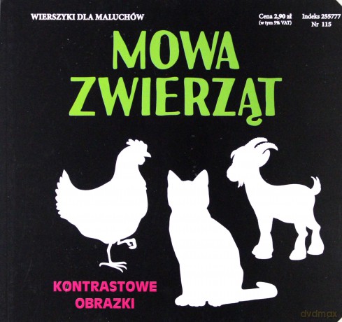 Mowa zwierząt kontrastowe obrazki [KSIĄŻKA]