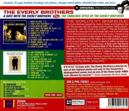 The Everly Brothers: A Date With The Everly Brothers + The Fabulous Style Of The Everly Bothers [CD]