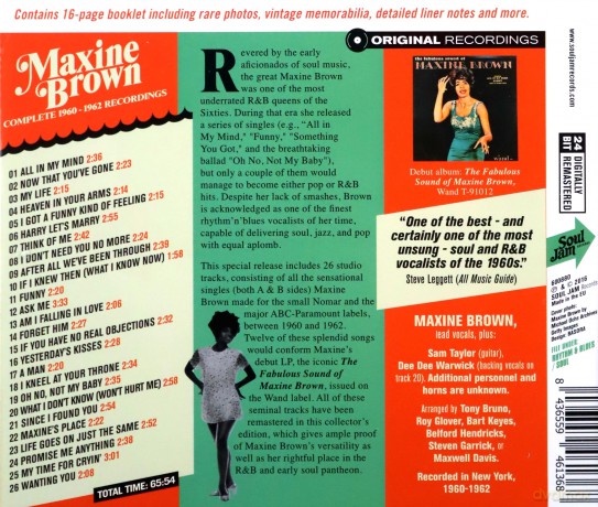 Maxine Brown: A Funny Kind Of Feeling - Complete 1960-1962 Recordings [CD]