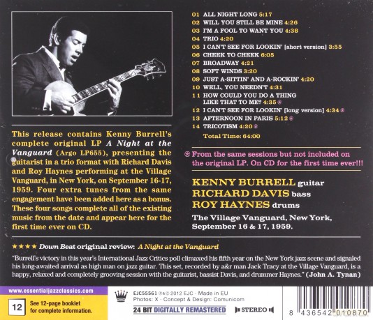 Kenny Burrell: A Night At The Vanguard [CD]
