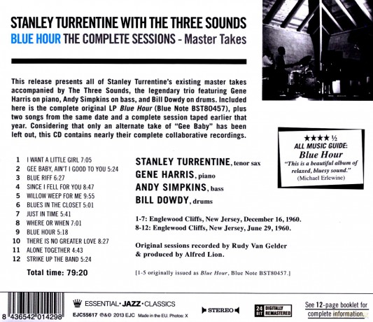 Stanley Turrentine: Blue Hour The Complete Sessions - Master Takes [CD]