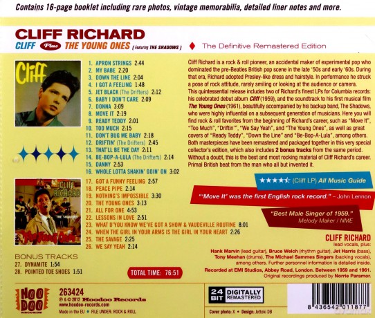 Cliff Richard: Cliff + The Young Ones [CD]
