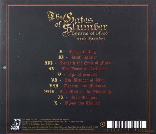 The Gates Of Slumber: Hymns Of Blood And Thunder [CD]