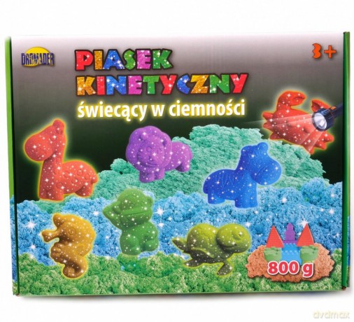 Piasek kinetyczny świecący w ciemności 800 g