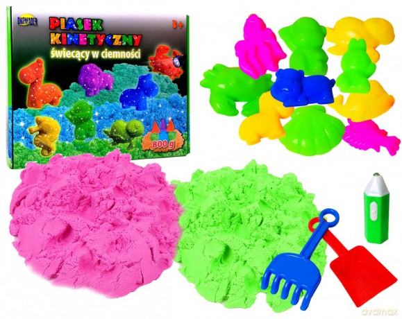 Piasek kinetyczny świecący w ciemności 800 g