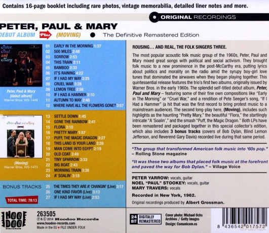 Peter, Paul And Mary: Debut Album [CD]