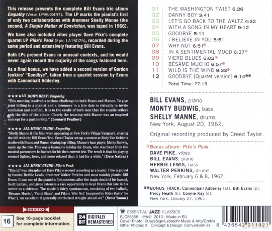 Bill Evans: Empathy [CD]