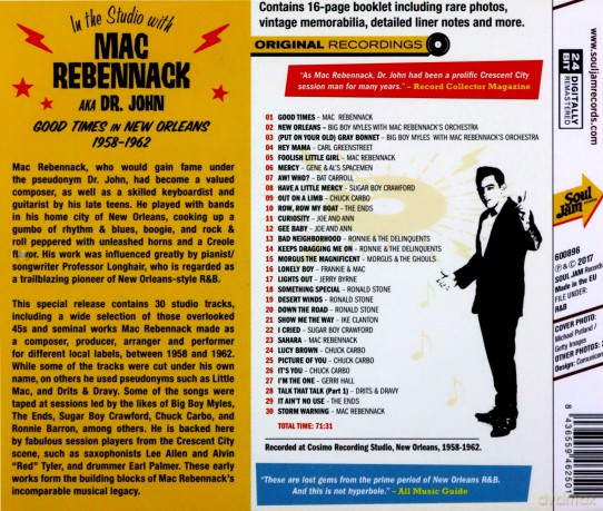 Mac Rebennack: Good Times In New Orleans. 1958-1962 [CD]
