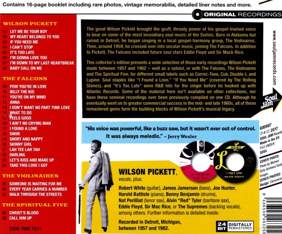 Wilson Pickett: Let Me Be Your Boy - The Early Years. 1957-1962 [CD]