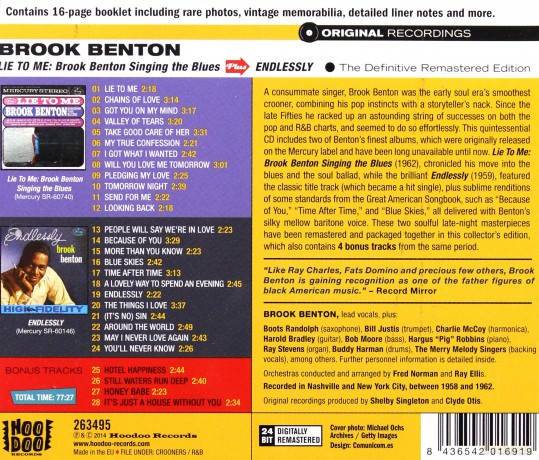 Brook Benton: Lie To Me: Brook Benton Singing The Blues [CD]