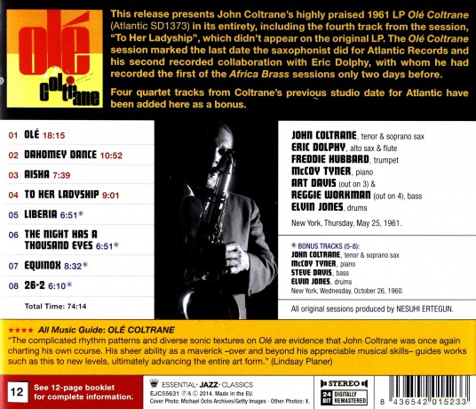 John Coltrane: Ole Coltrane - The Complete Session [CD]