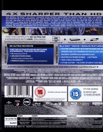 Serenity [Blu-Ray 4K]+[Blu-Ray]