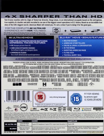 American Made (Barry Seal: Król przemytu) [Blu-Ray 4K]+[Blu-Ray]