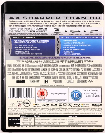 American Made (Barry Seal: Król przemytu) [Blu-Ray 4K]+[Blu-Ray]