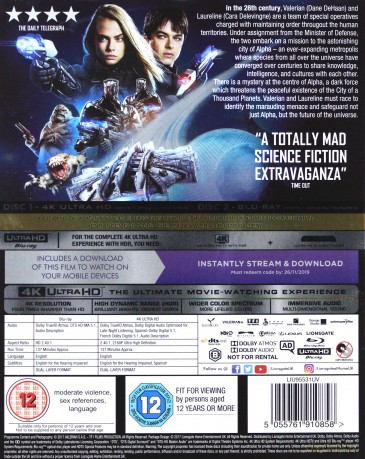 Valerian And The City Of A Thousand Planets [Blu-Ray 4K]+[Blu-Ray]