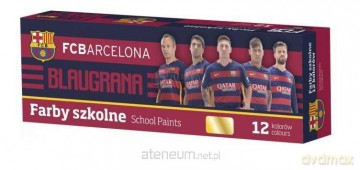 Farby szkolne 12 kolorów FC Barcelona