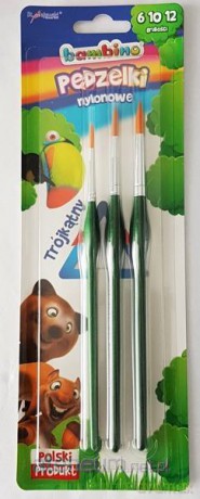 Pędzelek trójkątny nylonowy nr 6,10,12
