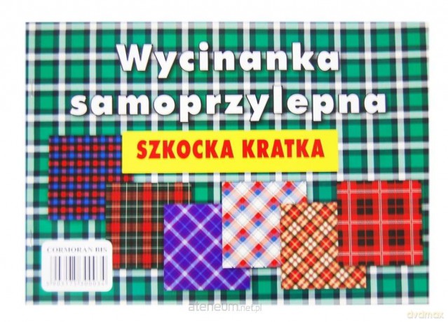 Wycinanka samoprzylepna A4 szkocka kratka