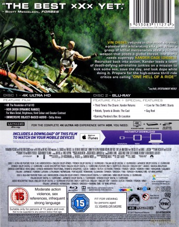 Xxx: The Return Of Xander Cage (xXx: Reaktywacja) [Blu-Ray 4K]+[Blu-Ray]