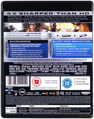 Snow White And The Hunstsman (Królewna Śnieżka i Łowca) (Extended Edition) [Blu-Ray 4K]+[Blu-Ray]