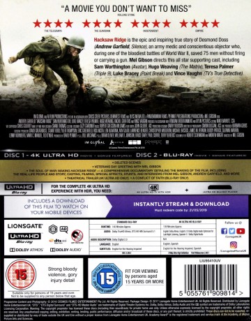 Hacksaw Ridge [Blu-Ray 4K]+[Blu-Ray]