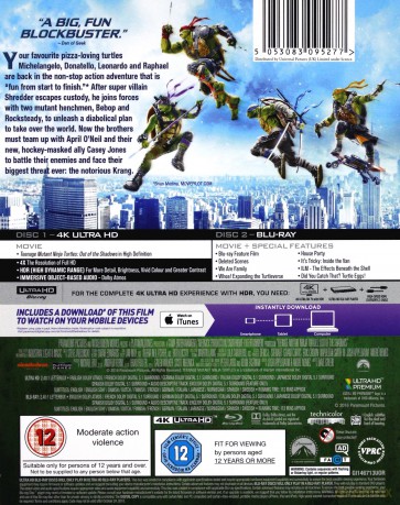 Teenage Mutant Ninja Turtles: Out of the Shadows (Wojownicze żółwie ninja: Wyjście z cienia) [Blu-Ray 4K]+[Blu-Ray]