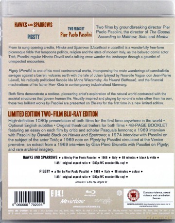Pigsty / Hawks And Sparrows (Ptaki i ptaszyska / Chlew) [Blu-Ray]