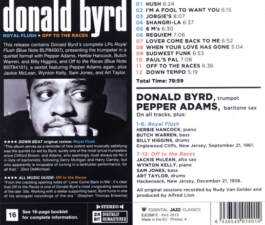 Donald Byrd: Royal Flush [CD]