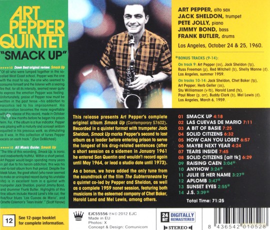 Art Pepper: Smack Up [CD]