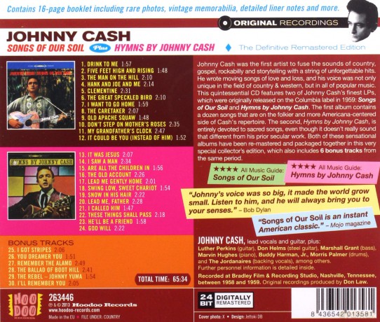 Johnny Cash: Songs Of Our Soil [CD]