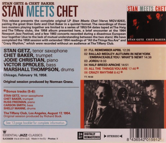 Stan Getz: Stan Meets Chet [CD]