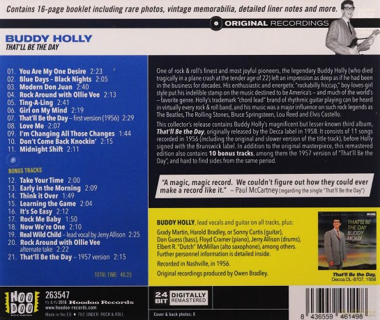 Buddy Holly: Thatll Be The Day [CD]