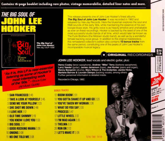 John Lee Hooker: The Big Soul Of John Lee Hooker [CD]